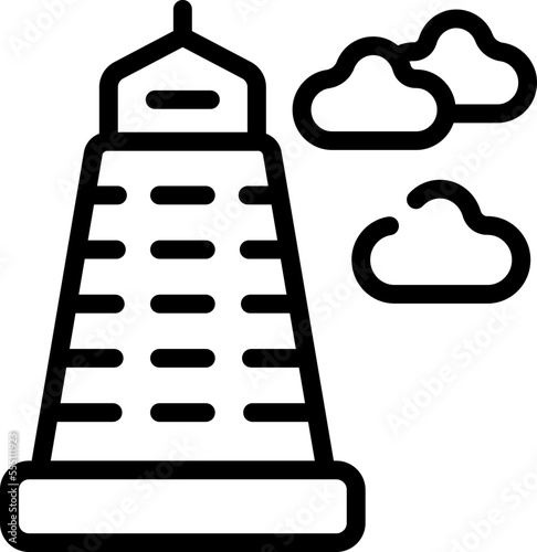 Tower beach icon outline vector. Sport summer. Sea fun