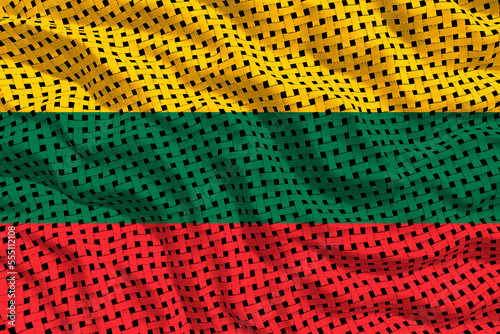 National flag of Lithuania. Background with flag of Lithuania.