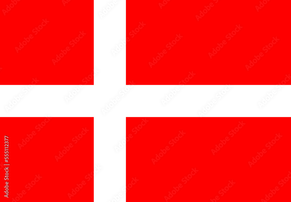 Flag of Denmark. Symbol of Independence Day, souvenir soccer game, button language, icon. Flag of Denmark. Symbol of Independence Day, souvenir soccer game, button language, icon.