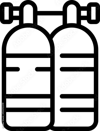 Oxygen balloon icon outline vector. Summer ski. Water ski