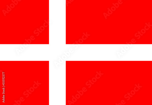 Flag of Denmark. Symbol of Independence Day, souvenir soccer game, button language, icon.