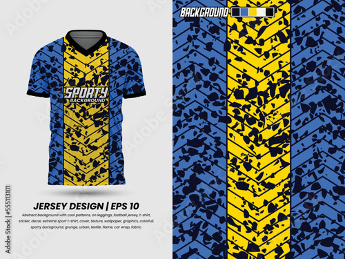 Soccer jersey mockup for football club, Fabric textile for Sport t-shirt.