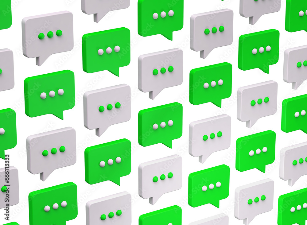 3D illustration of multiple speech bubbles. Speech, conversation 3D icon. Wallpaper 3D illustration of multiple speech bubbles. Speech, conversation 3D icon. Wallpaper