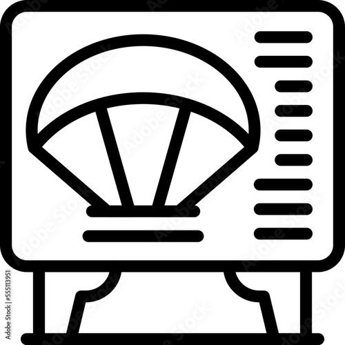 Board wind kite icon outline vector. Water sport. Extreme summer