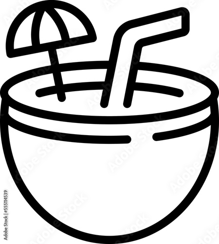 Summer cocktail icon outline vector. Wind sport. Surfer man