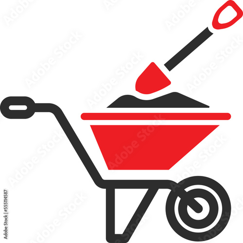 Wheelbarrow Vector Icon

