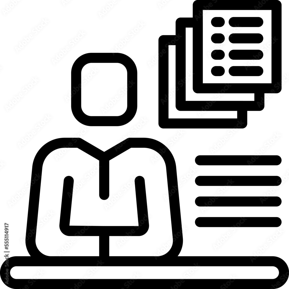 Class learn icon outline vector. Training course. Online people Class learn icon outline vector. Training course. Online people