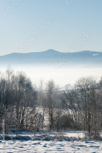 landscapes in winter time, poland landscape, Śnieżka, Karkonosze, wintertime, winter photos, walk in winter