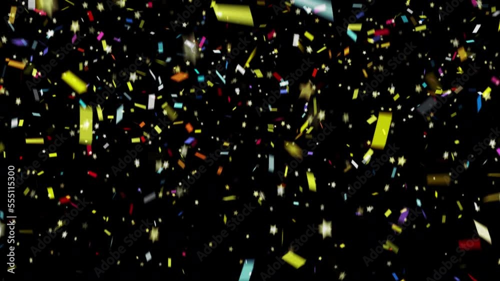 colorful confetti celebration transparent alpha matte