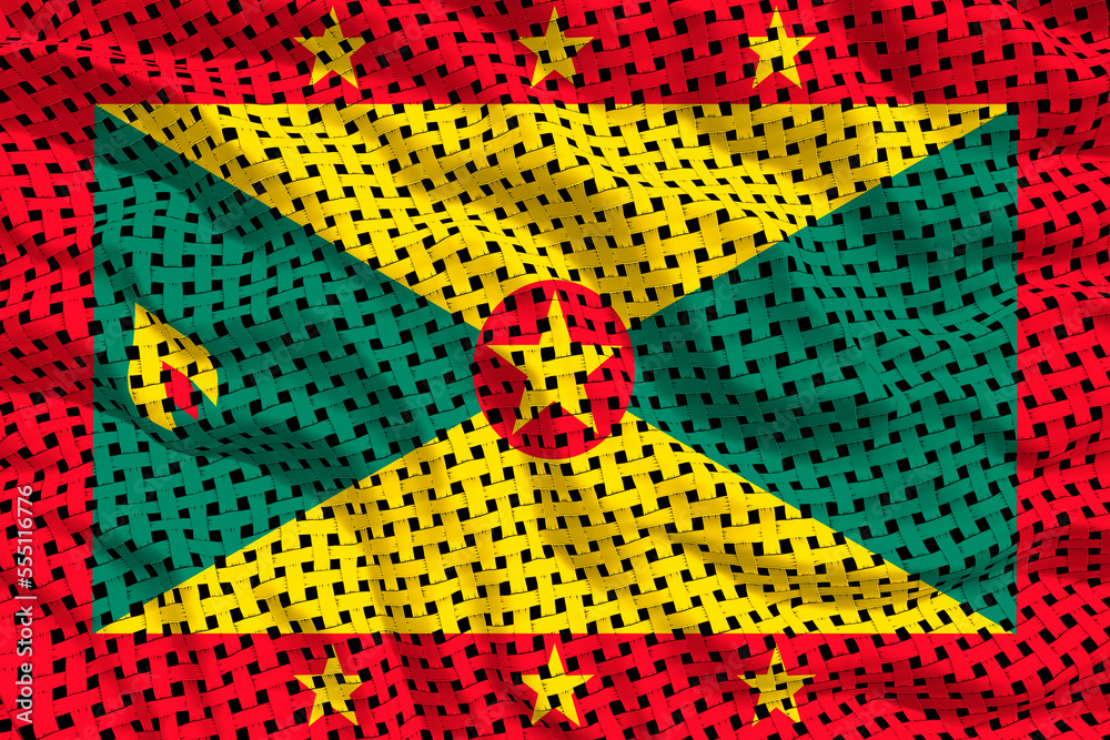 National flag of Grenada. Background with flag of Grenada. National flag of Grenada. Background with flag of Grenada.