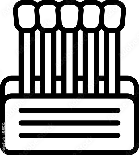 Clean sterile icon outline vector. Wood ear. Makeup stick