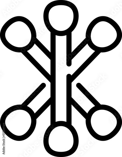 Pick swab icon outline vector. Cotton ear. Sterile individual