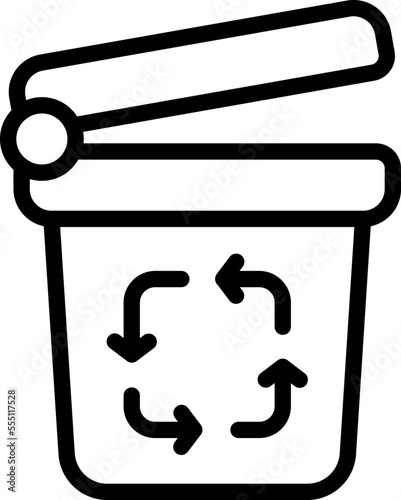 Recycle can icon outline vector. Cotton plastic. Health cotton