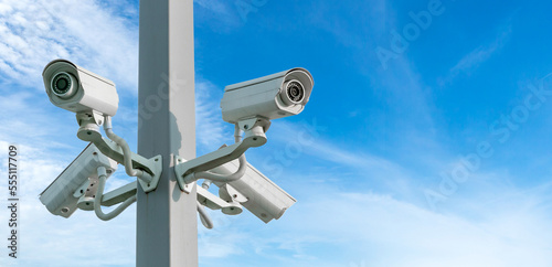 CCTV security camera surveillance system outdoor public.