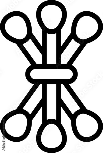 Cotton swabs icon outline vector. Wood swab. Plastic stick