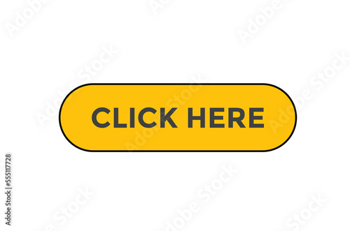 Click here button web banner templates. Vector Illustration 