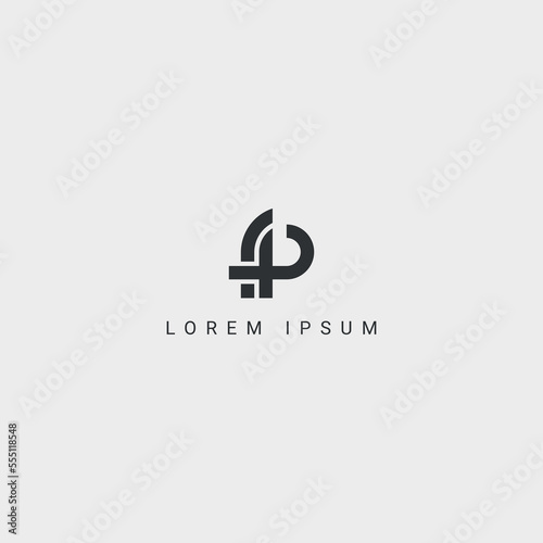 Initial Creative Letters FP, PF Logo Monogram Icon Vector.