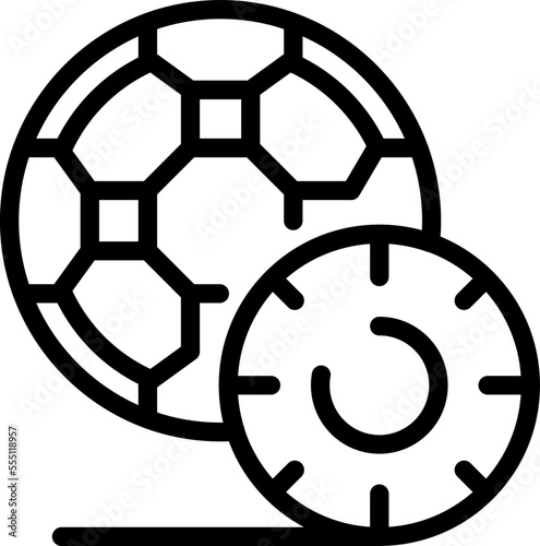 Soccer ball icon outline vector. Field stadium. Game play