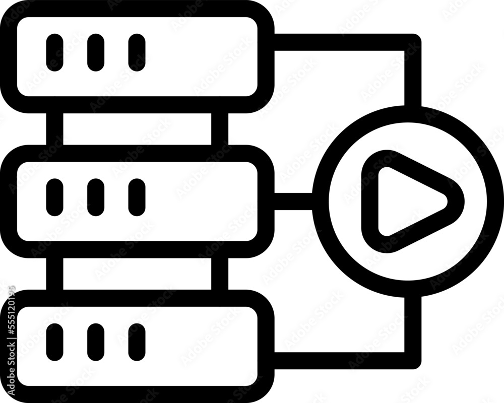 Server gamer data icon outline vector. Online game. Console device Server gamer data icon outline vector. Online game. Console device
