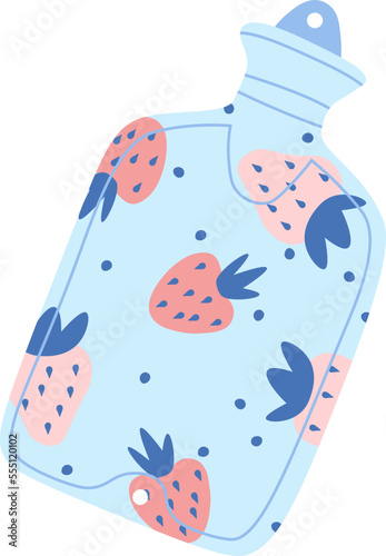 Warmer for menstruation flat icon Female period equipment