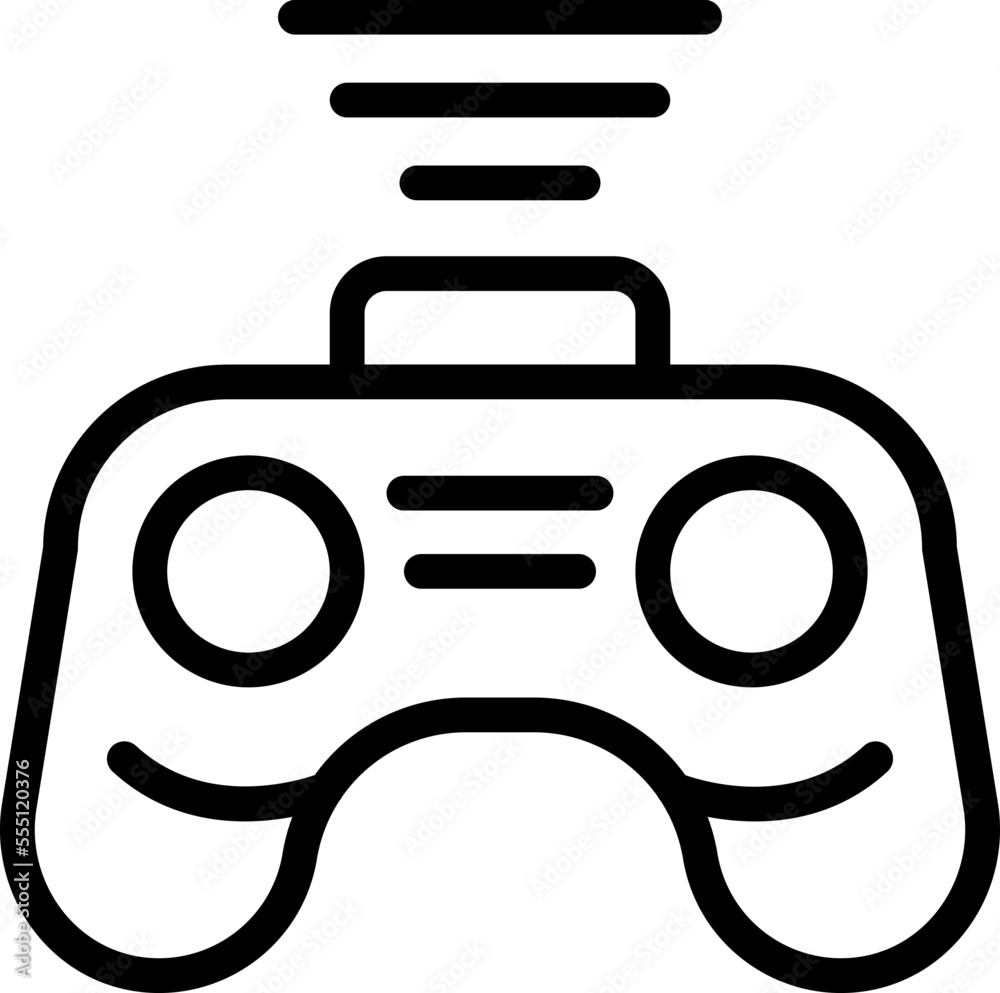 Wireless joystick icon outline vector. Online game. Pc console Wireless joystick icon outline vector. Online game. Pc console
