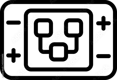 Console game icon outline vector. Online play. Control app