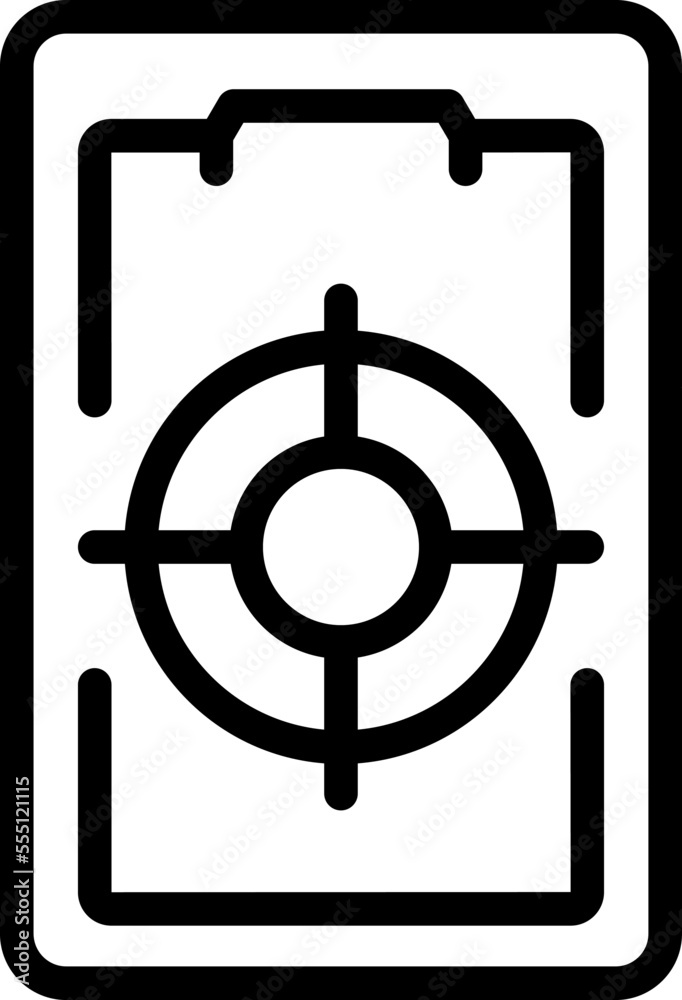 Phone shooter icon outline vector. Online game. Play mobile