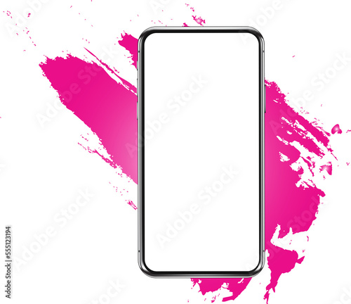 Smartphone mock up template isolated png