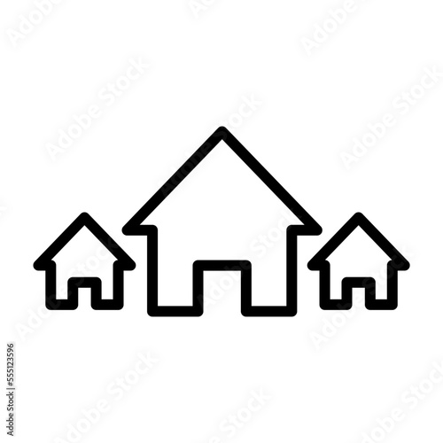 Icono de casas. Ilustración vectorial