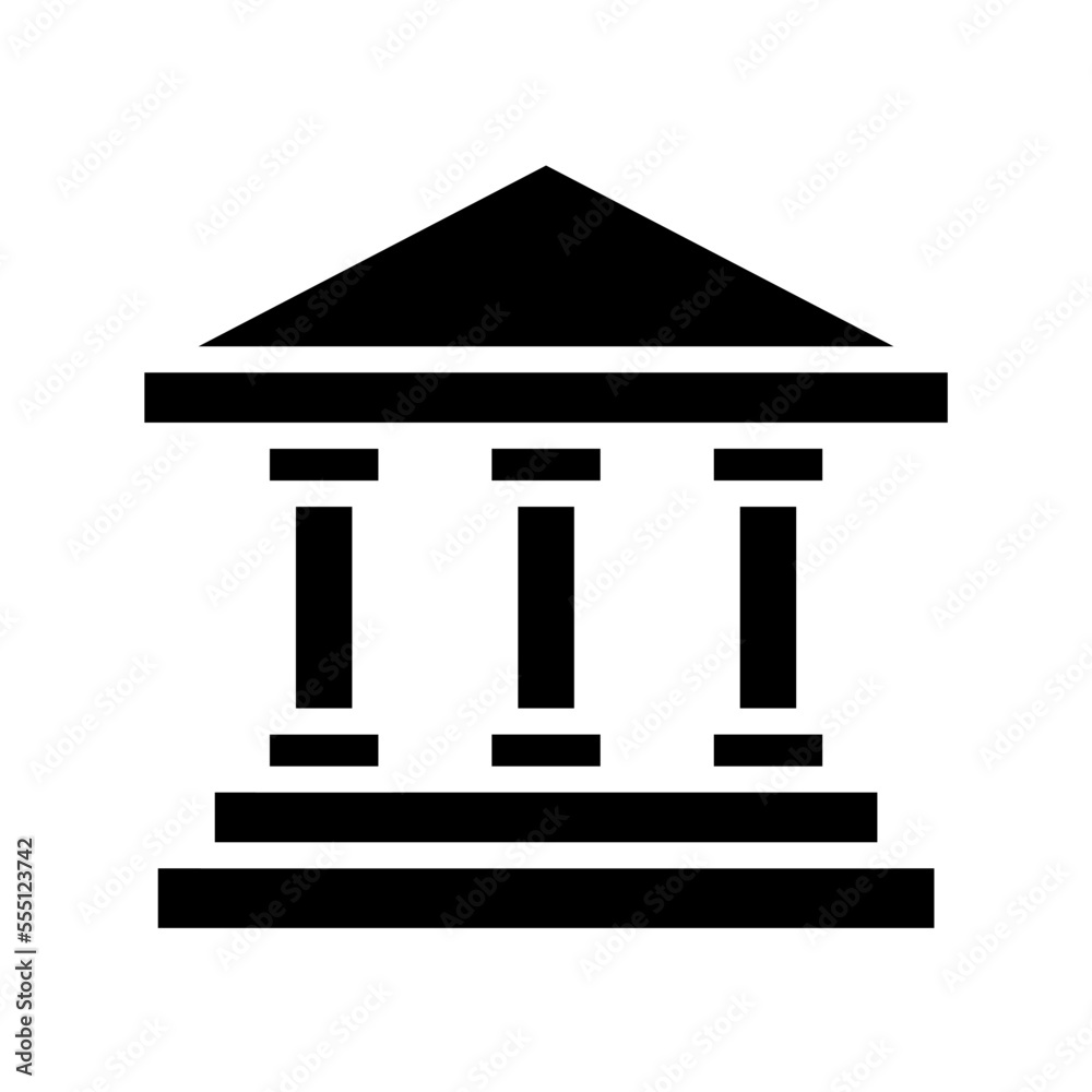 Icono de banco. Concepto de finanzas. Ilustración vectorial