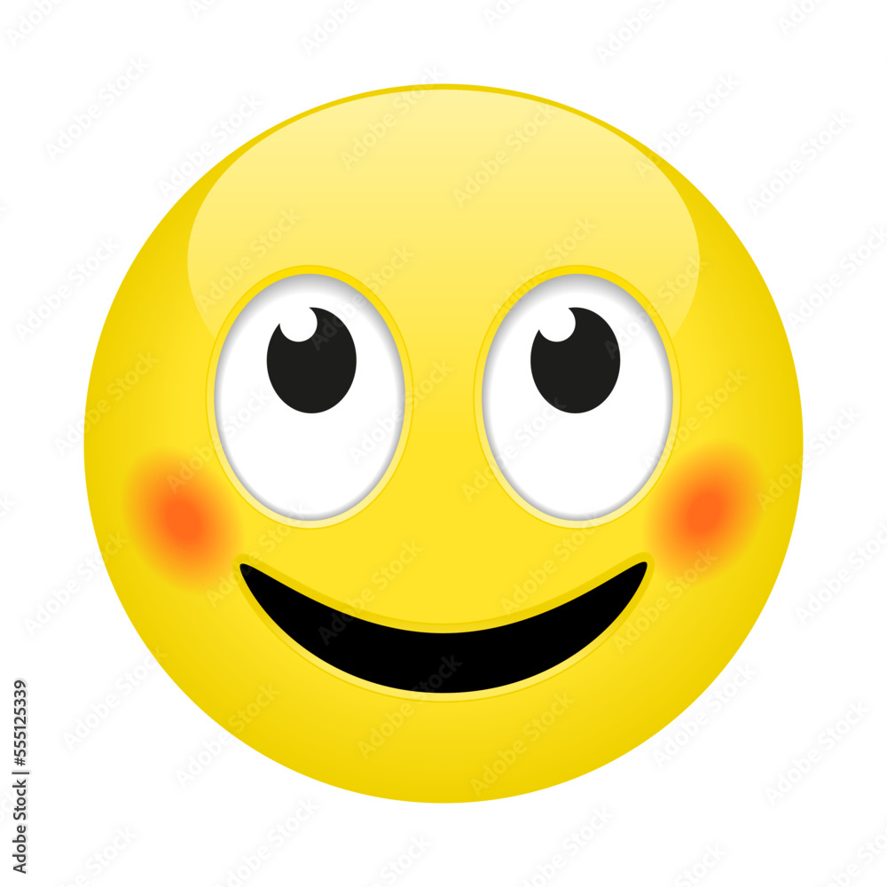 Happy Emoticon isolated on a white background. 3d rendering Happy Emoticon isolated on a white background. 3d rendering