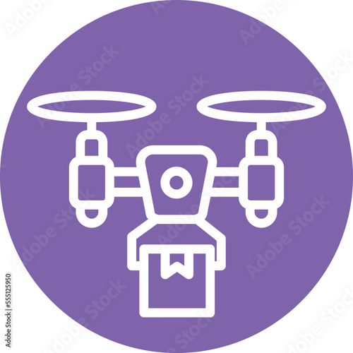 Delivery Drone Vector Icon
