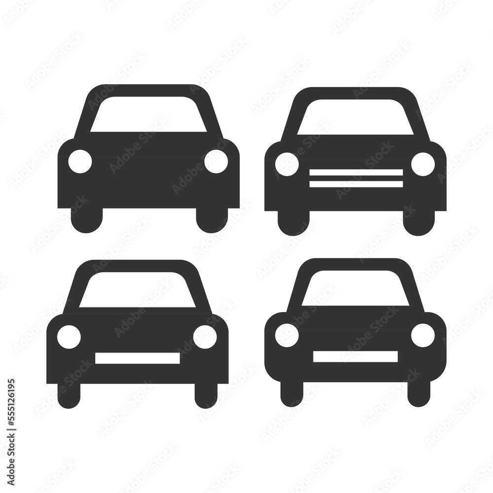 Car icon. Auto set background vector ilustration.