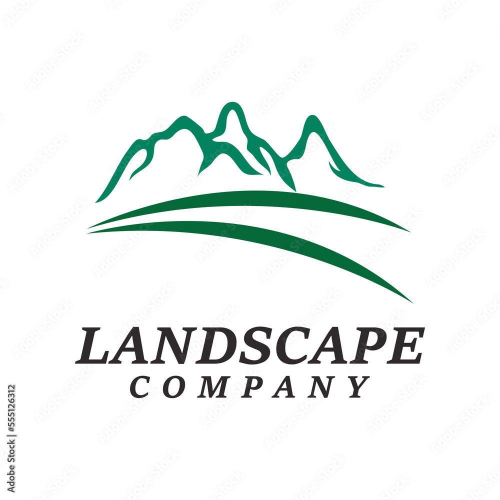 Obraz premium Mountain icon logo template design