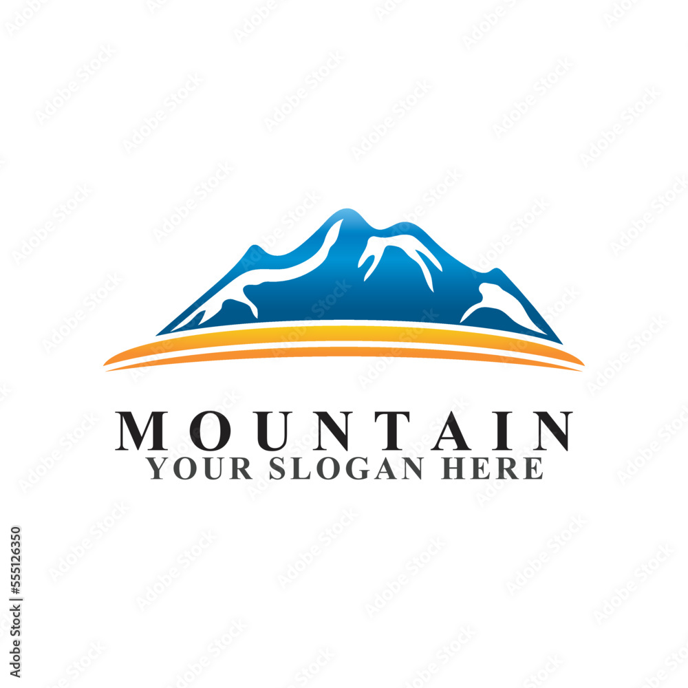 Mountain icon logo template design Mountain icon logo template design