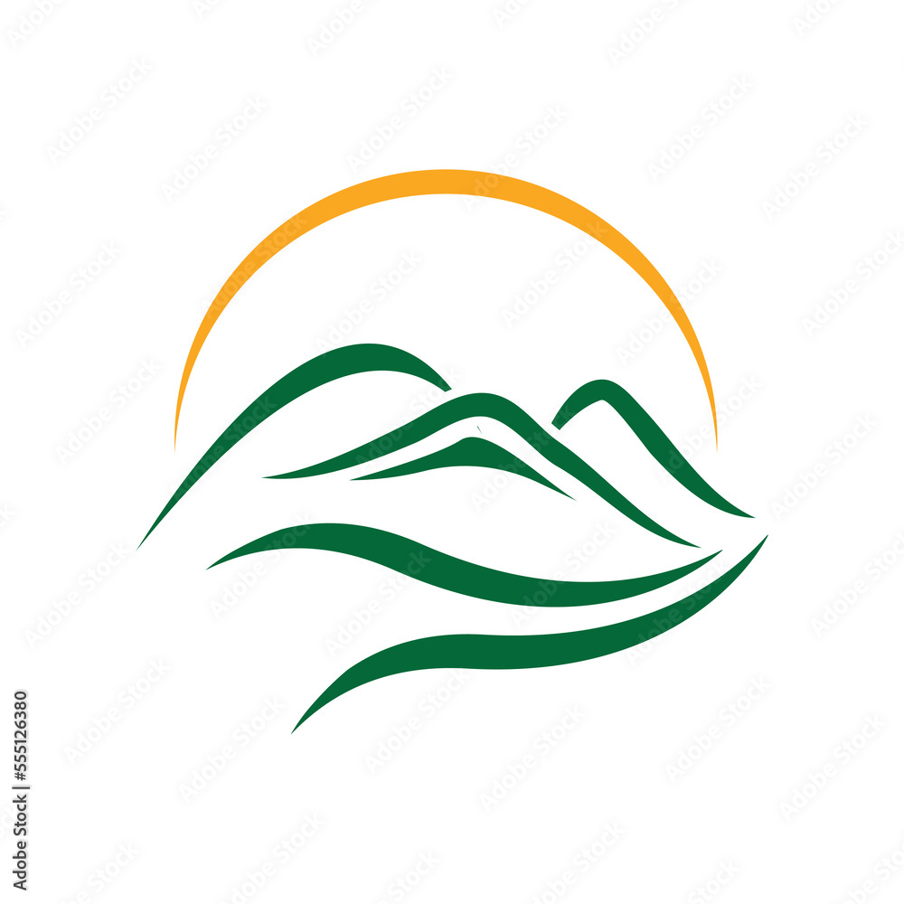 Mountain icon logo template design Mountain icon logo template design