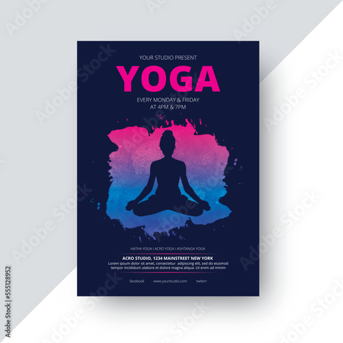 Yoga Flyer Design Print Template Vol_12 (ID: 555128952)