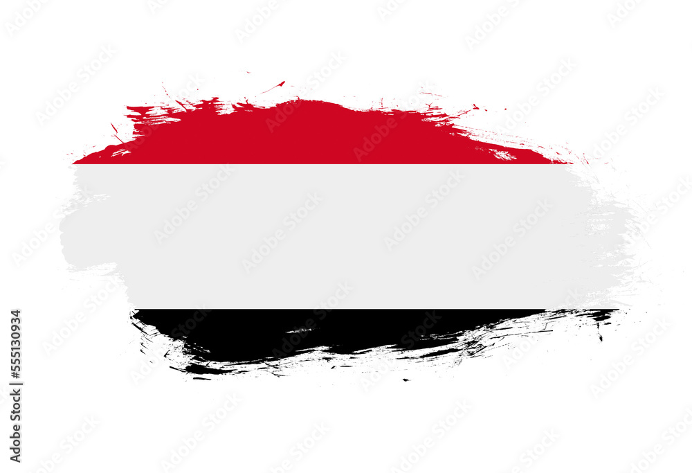 Flag of egypt on white stroke brush background Flag of egypt on white stroke brush background