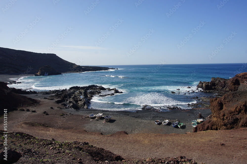 El Golfo, Green Lake, Lanzarote, Canary Islands, Spain, November 2022 El Golfo, Green Lake, Lanzarote, Canary Islands, Spain, November 2022