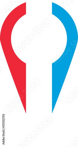 Luxembourg Flag Location Symbol