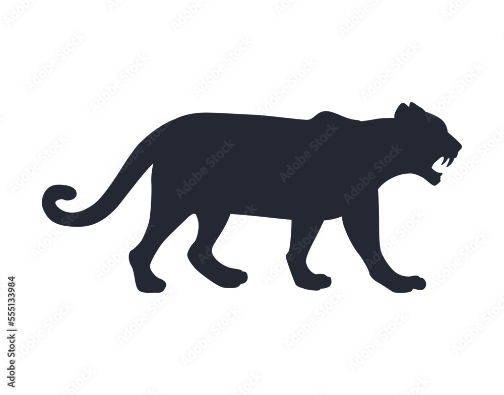tiger animal black silhouette tiger animal black silhouette