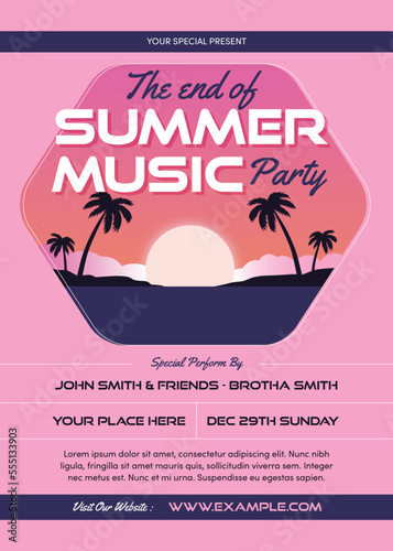 End Summer Party Flyer