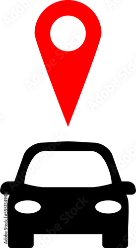 Location Icon on a Car