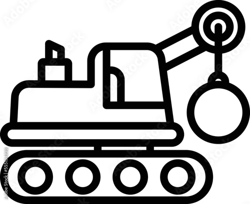 demolish machine Vector Icon
