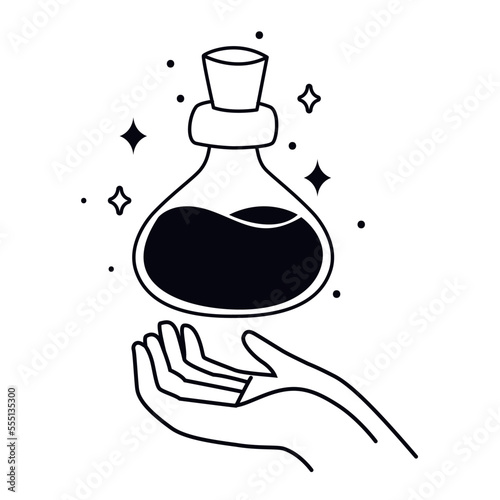 hand with esoteric potion