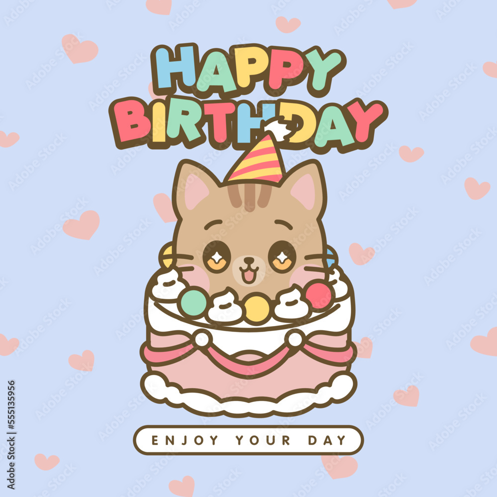 HAPPY BIRTHDAY CUTE KAWAII ANIMALS HAPPY BIRTHDAY CUTE KAWAII ANIMALS