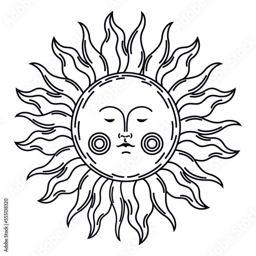 esoteric sun face symbol