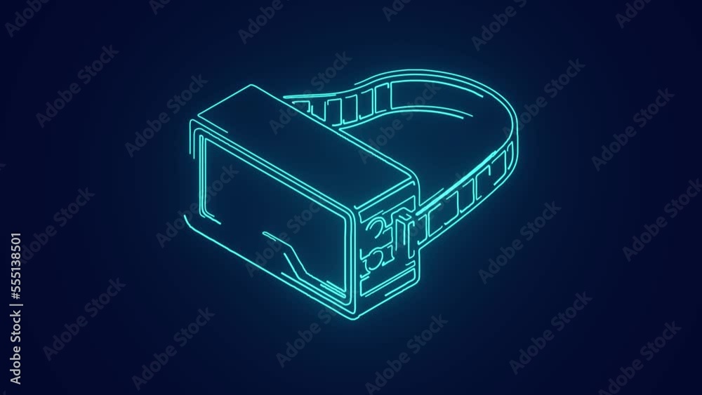 Virtual reality VR glasses for augmented reality technology animation Virtual reality VR glasses for augmented reality technology animation