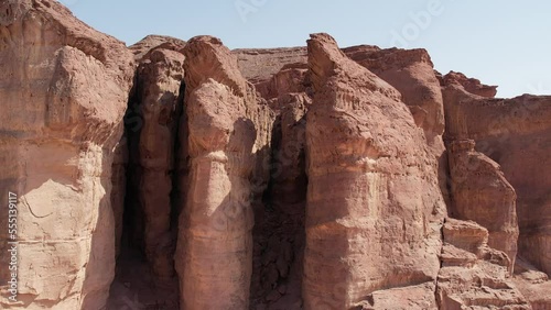 King Solomon's Pillars in Timna Valley national park, Israel. 