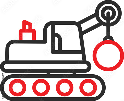 demolish machine Vector Icon
